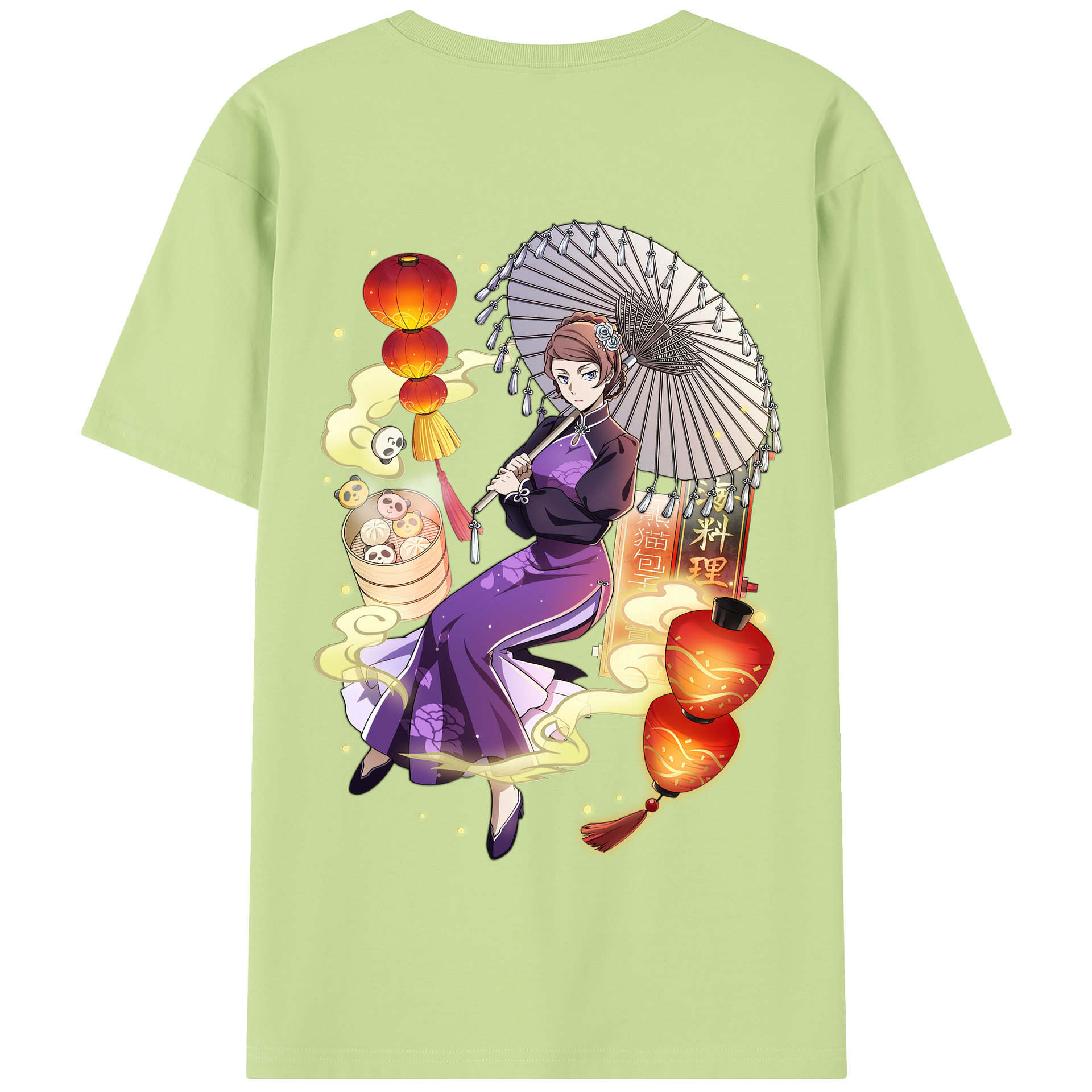 （画像用） 文豪ストレイドッグス Bungo Stray Dogs 綿100％半袖Tシャツ（背面プリント）